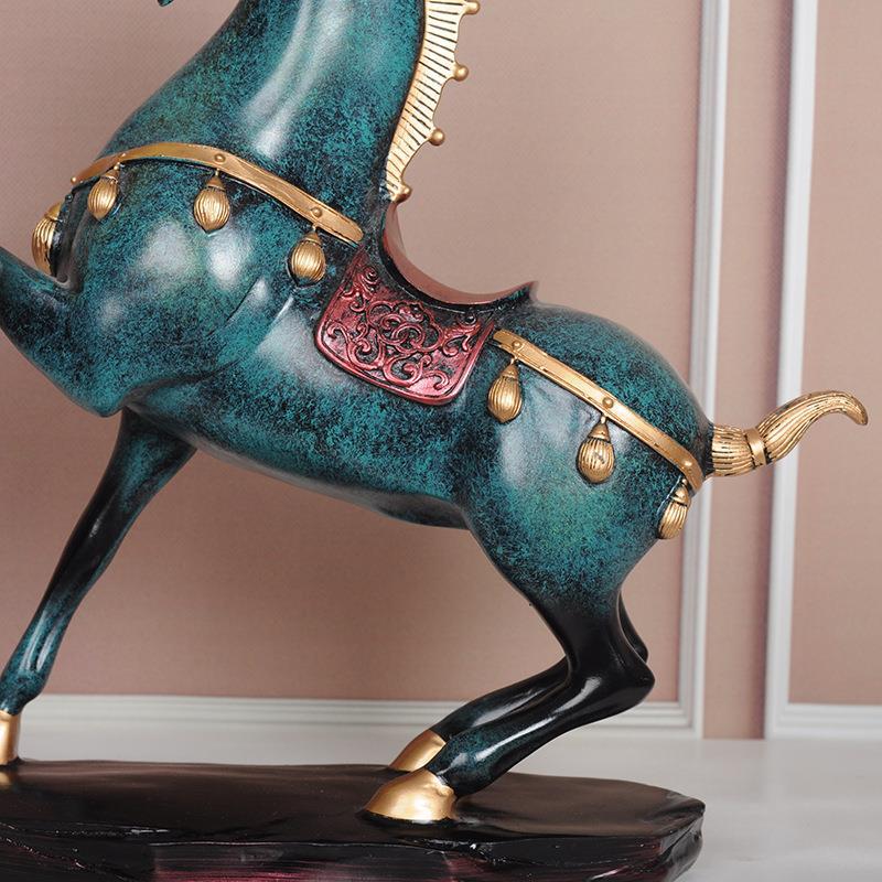 Emerald Green Victory Horse Sculpture 32cm