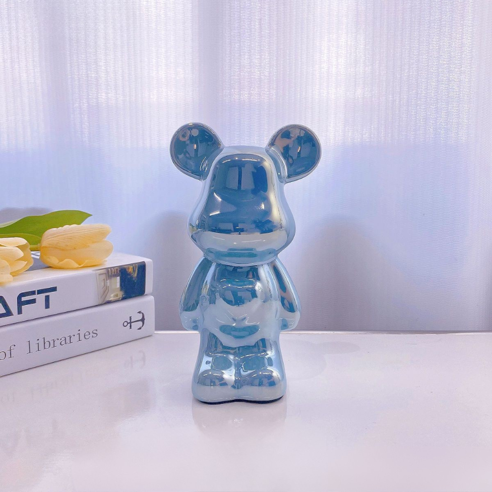 Modern Abstract Bear Sculpture 28cm