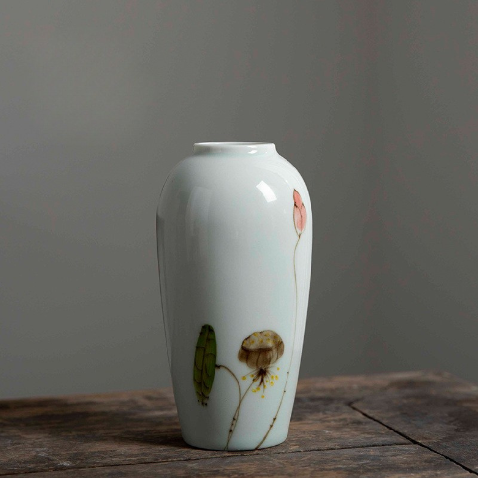 Lotus Whisper Porcelain Vase 27cm