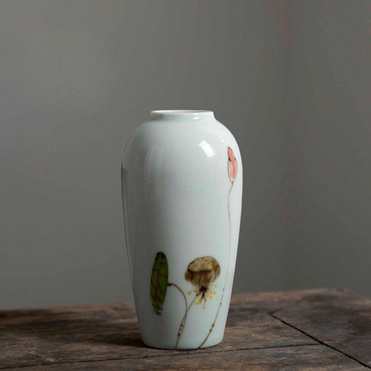Lotus Whisper Porcelain Vase 27cm