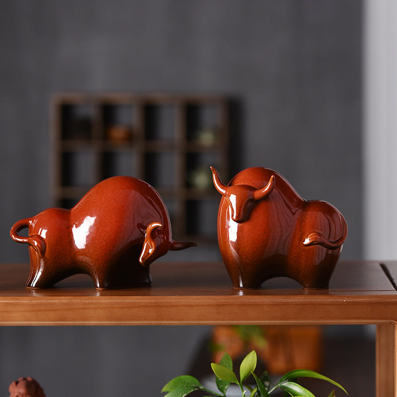 Two Pair Bull of Prosperity & Abundance 15 cm, 20 cm