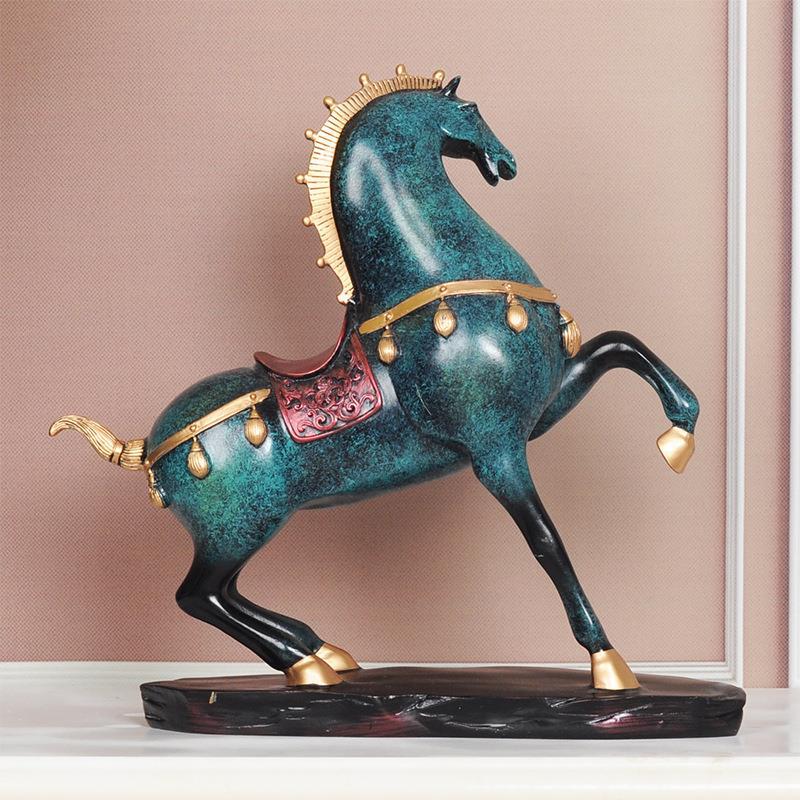 Emerald Green Victory Horse Sculpture 32cm