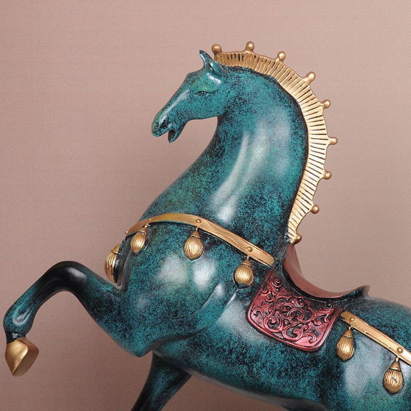 Emerald Green Victory Horse Sculpture 32cm