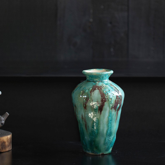 Emerald Tide Artisan Vase 21cm