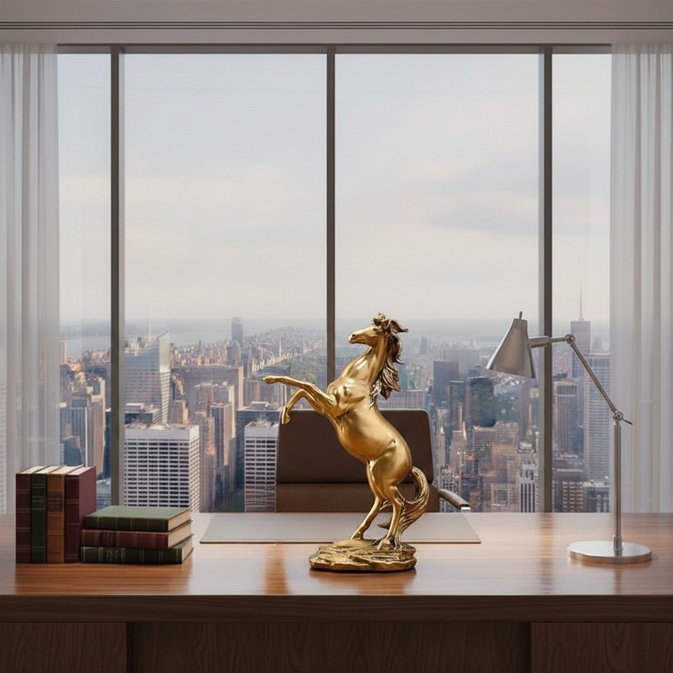 Golden Horse of Success 29cm