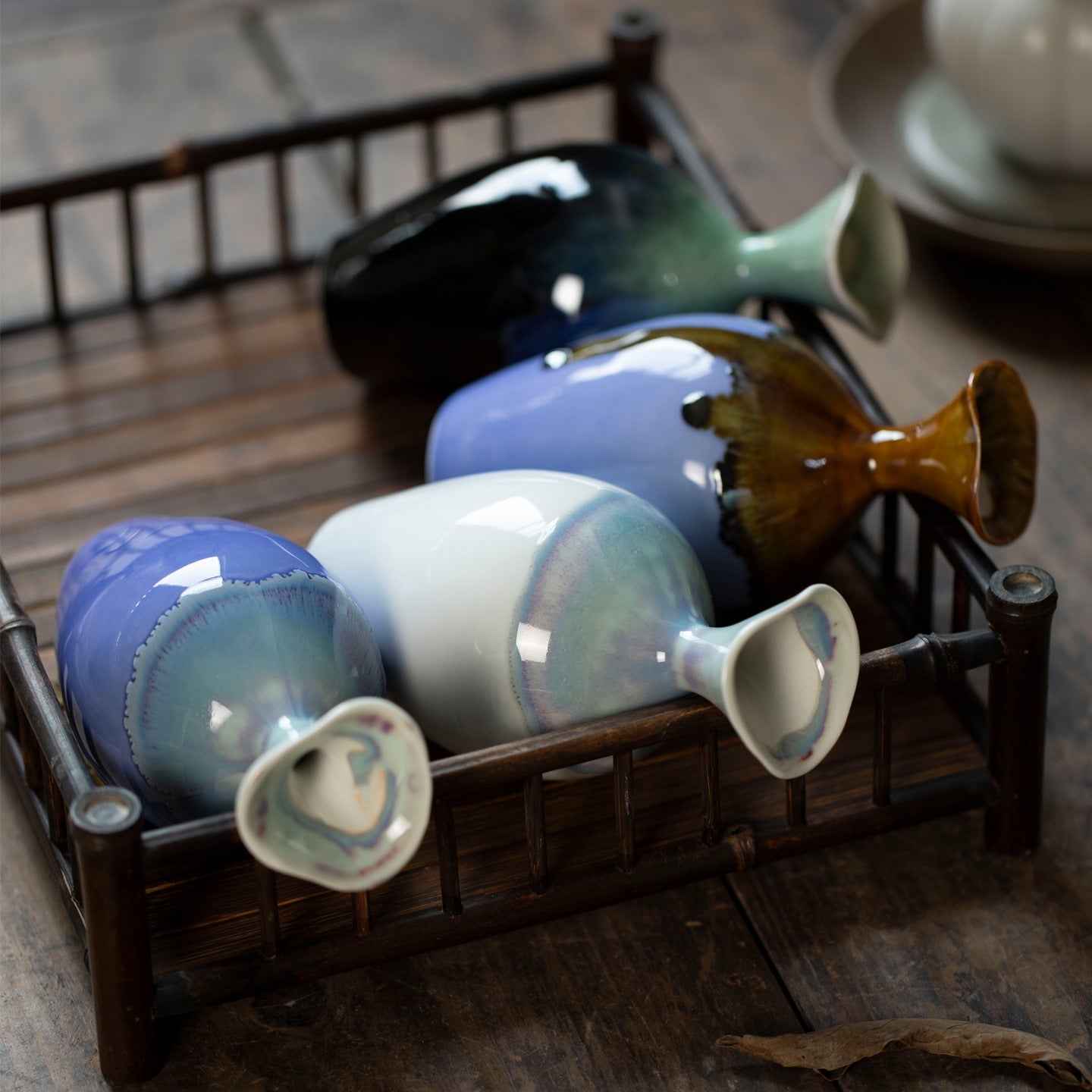 Indigo Tide Porcelain Vase 15.5cm