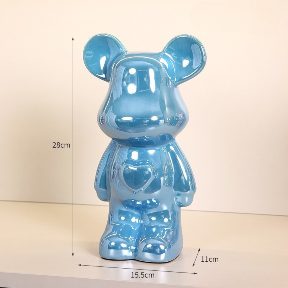 Modern Abstract Bear Sculpture 28cm