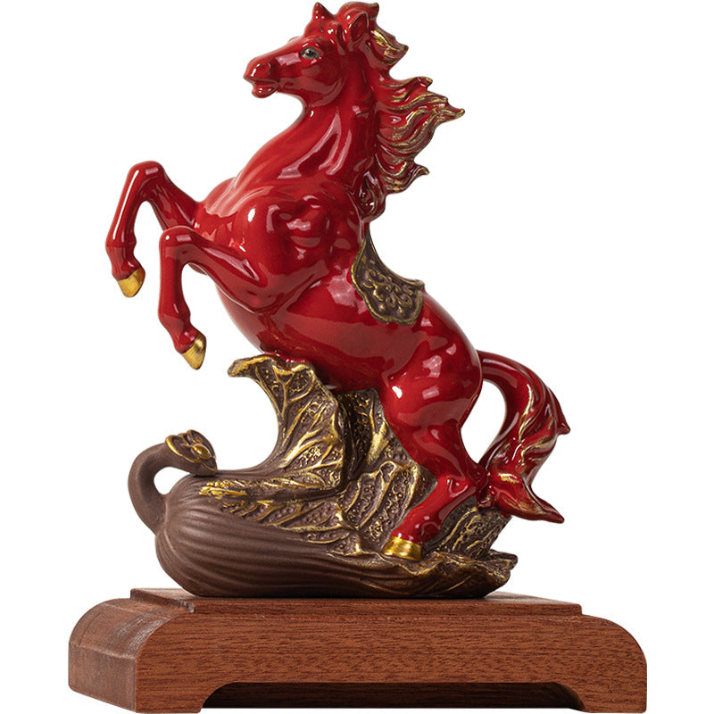 Lucky Horse Ceramic Ornament 17cm
