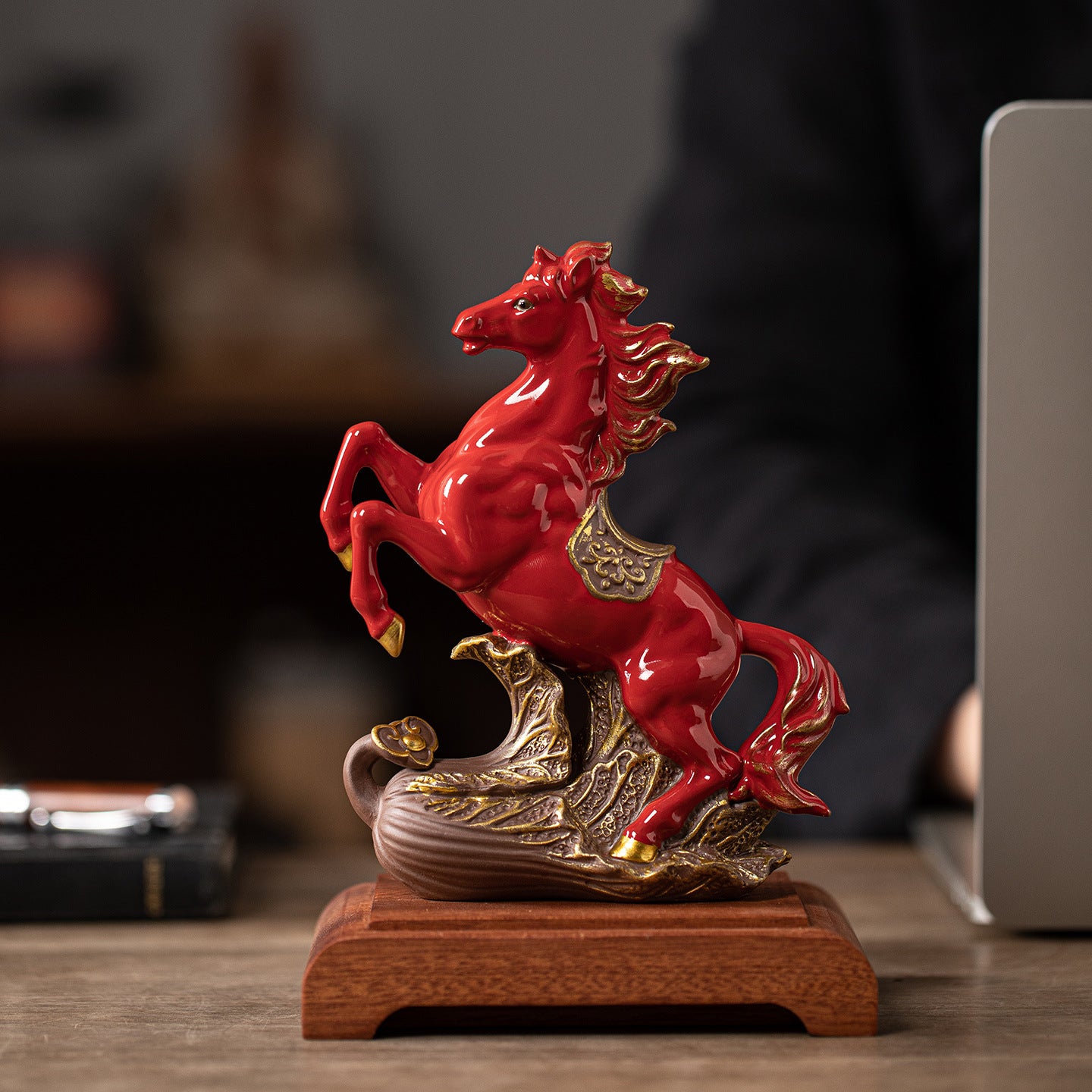 Lucky Horse Ceramic Ornament 17cm