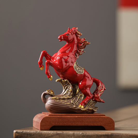 Lucky Horse Ceramic Ornament 17cm
