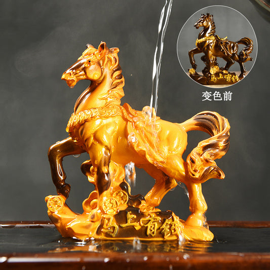 Fortune's House™ Golden Gallop Wealth Horse