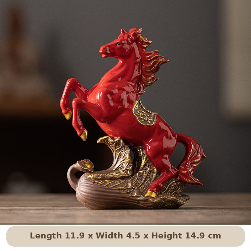Lucky Horse Ceramic Ornament 17cm
